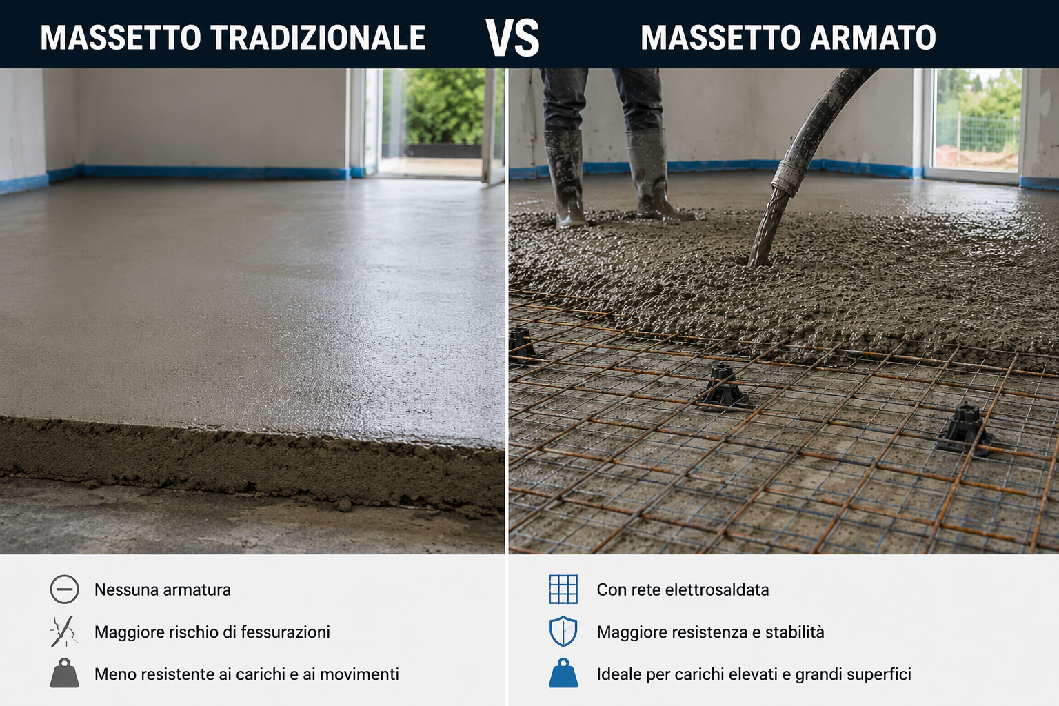 differenza tra massetto armato e massetto tradizionale - massetti.org - portale per massetti e edilizia