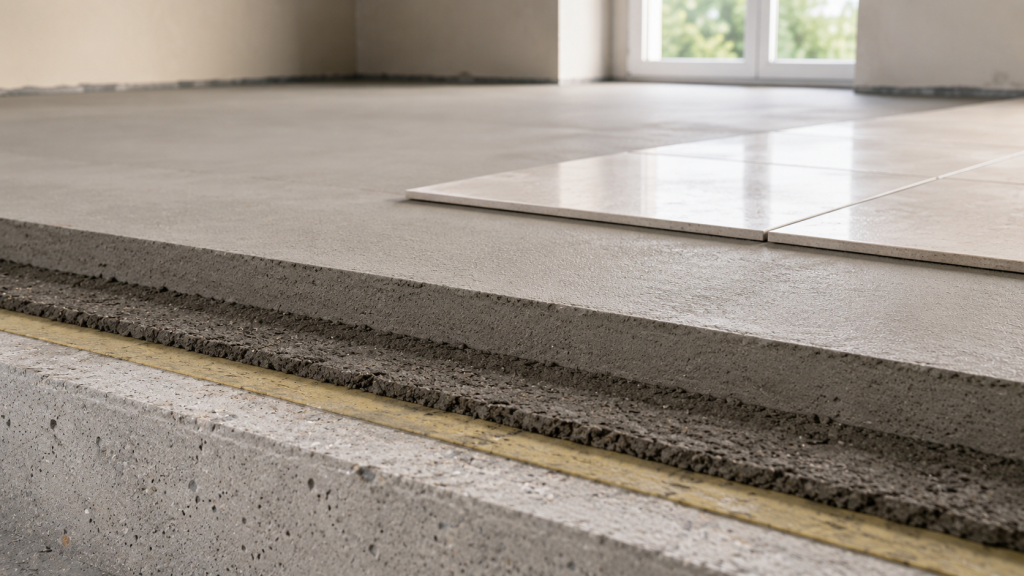Spessore e funzione del massetto all’interno della stratigrafia del pavimento